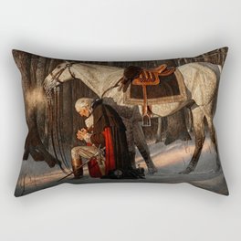 George Washington A Prayer at Valley Forge Rectangular Pillow