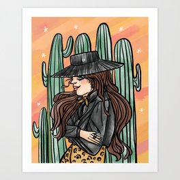 Desert Girl Art Print