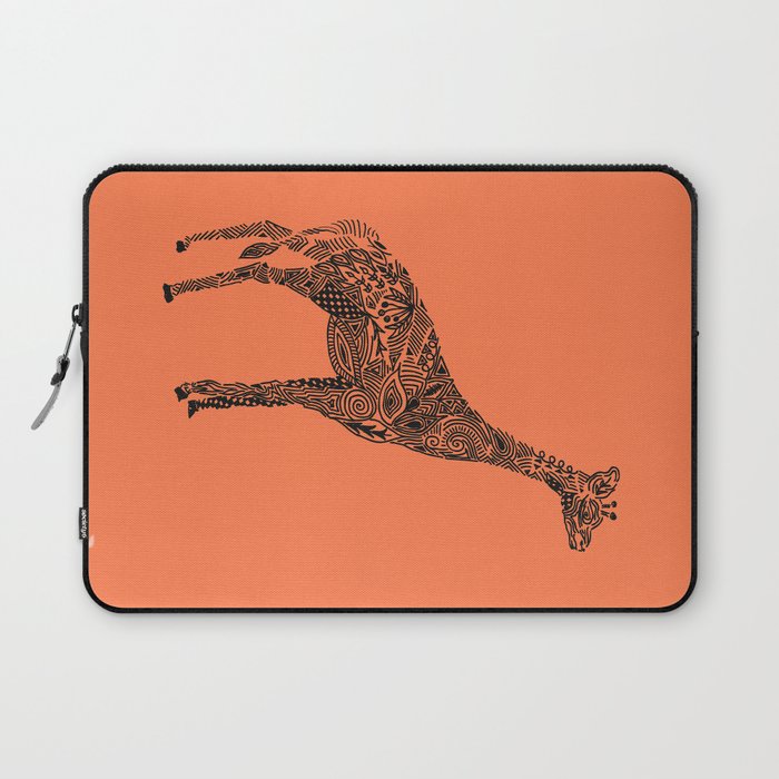 Designer Giraffe Coral Laptop Sleeve