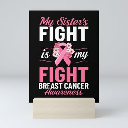 Breast Cancer Ribbon Awareness Pink Quote Mini Art Print