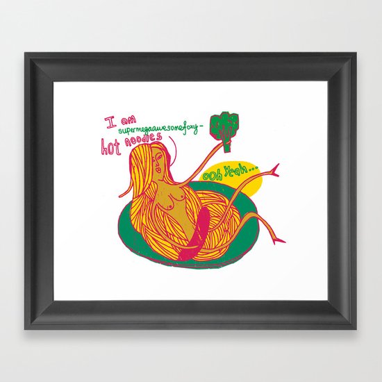 Foxy Noodles Framed Art Print