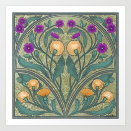 Dandelion and Primrose Art Print