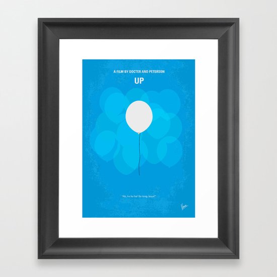 No134 My UP minimal movie poster Framed Art Print
