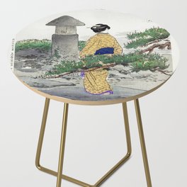 Full Moon and Pine Tree Side Table