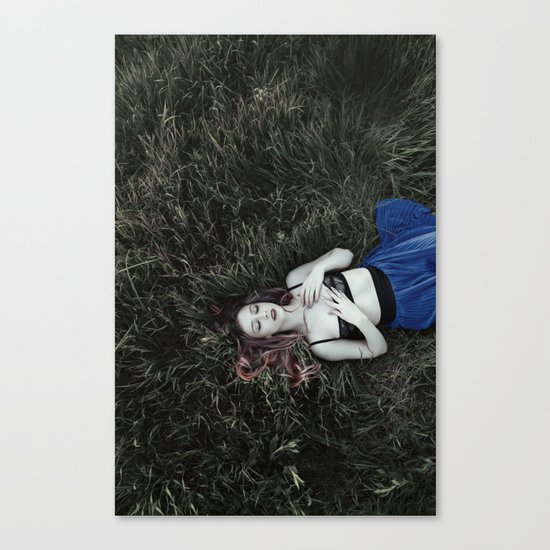 Grass girl Canvas Print