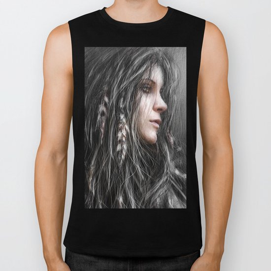 Feathers in Her Hair Biker Tank