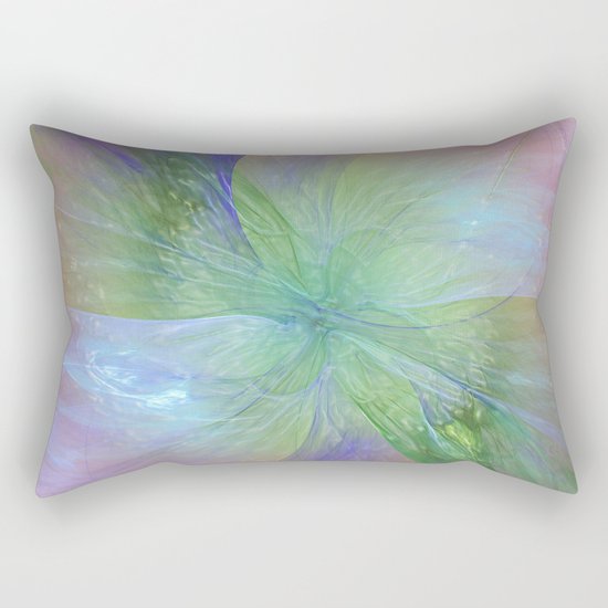 Mystic Warmth Abstract Fractal Rectangular Pillow