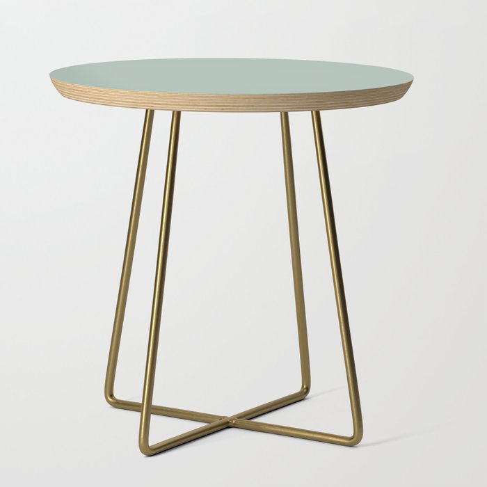Light Gray-Green Solid Color Pantone Silt Green 14-5706 TCX Shades of Green Hues Side Table