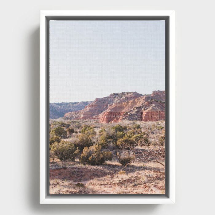 Palo Duro Before Sunset - Texas Landscape Photography Framed Canvas