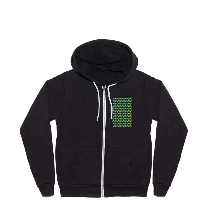 St. Patrick's Day Green Dots Collection Full Zip Hoodie