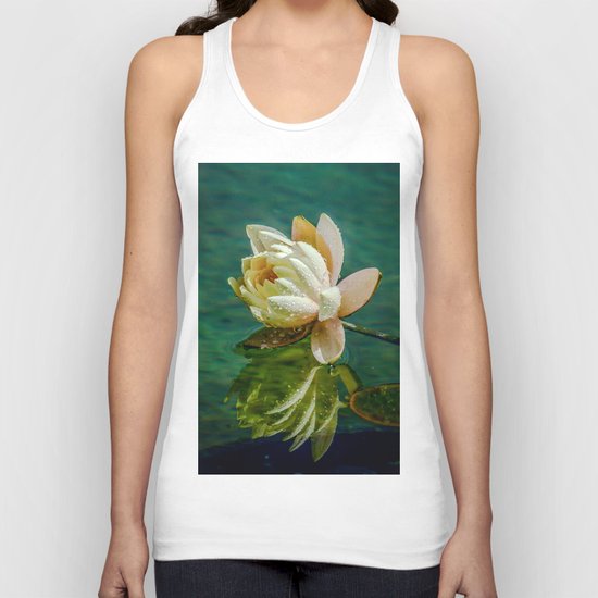 Water Lily after rain Unisex Tank Top