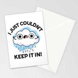 I Just Couldn't Keep It In Funny Weather Cloud Pun Stationery Card