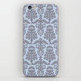 Strawberry Chandelier Pattern 547 Gray and Blue iPhone Skin