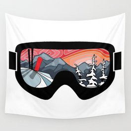 Snow Sport Sunset | Ski and Snowboard Series | DopeyArt Wall Tapestry