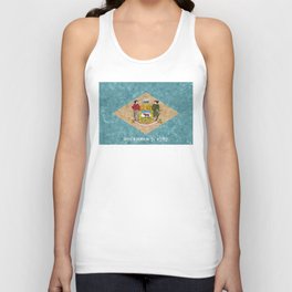 Delaware State Flag US Flags The Firs State Banner Emblem Symbol Unisex Tank Top