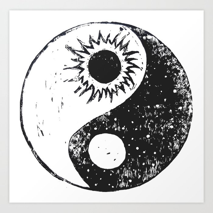 Yin Yang Symbol Art Print By Dkelleyart Society6