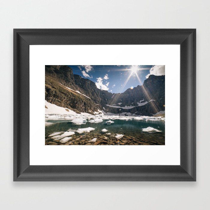 Iceberg Lake, Glacier National Park Framed Art Print