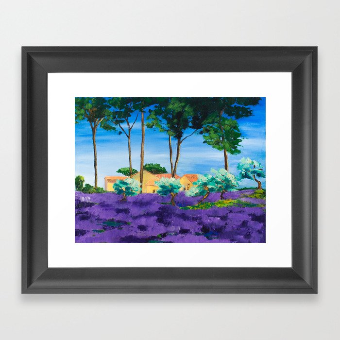 Among the Lavender Framed Art Print