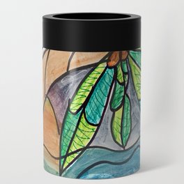 WATERCOLOR PALM TREE DRAWING Can Cooler