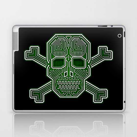 Hacker Skull Crossbones (isolated version) Laptop & iPad Skin
