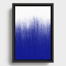 Ink Blue Ombré Framed Canvas