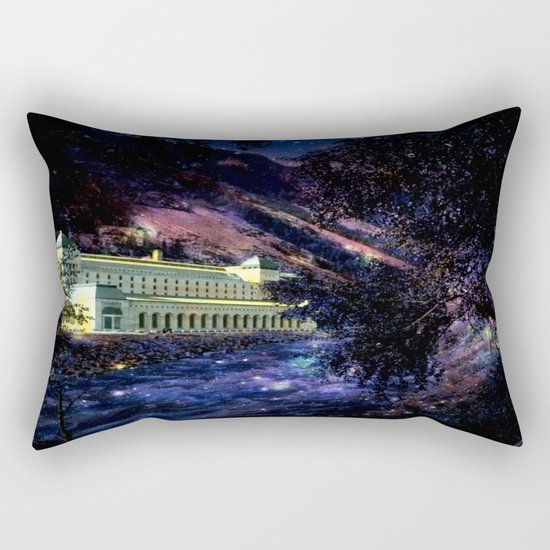 Enchanted Palace By the River Rectangular Pillow