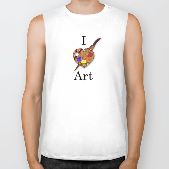 I Love Art Biker Tank
