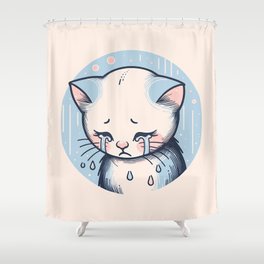 Valley of Tears - Sad Kitten Shower Curtain