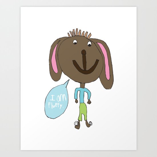 FLUFFY PUPPY Art Print