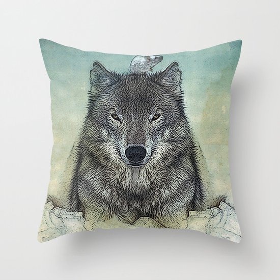 force and tiny Throw Pillow