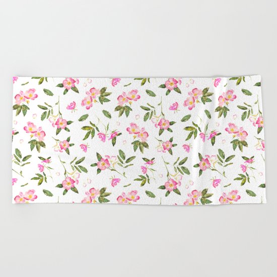 Wild roses Beach Towel