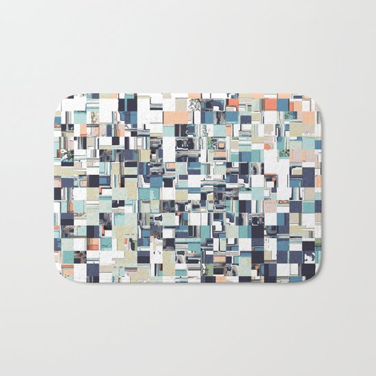 Abstract Jumbled Mosaic Bath Mat
