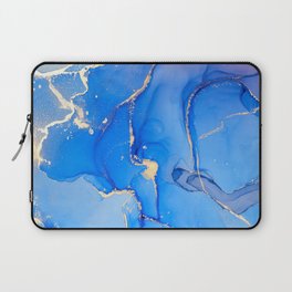 Atmospheric Blue + Gold Abstract Skyview Laptop Sleeve