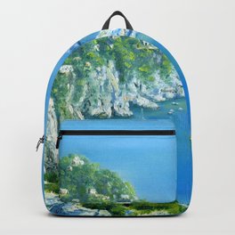 Island Paradise: Isle of Capri painting Backpack
