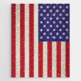 Glitter USA Flag Jigsaw Puzzle