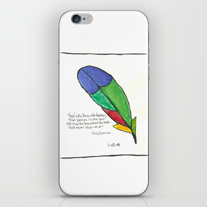 Hope is the Thing with Feathers iPhone Skin