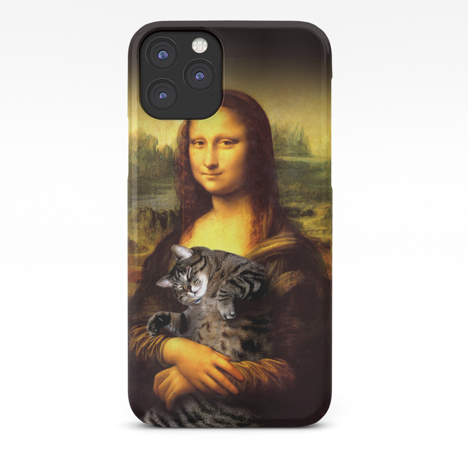 Mona Lisa Fat Crazy Cat Photo Kitty Fatso Famous Painting Iphone