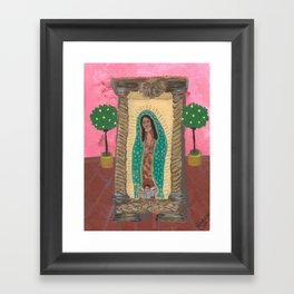 Our Lady of Guadalupe Altarpiece · Retablo de la Virgen de Guadalupe Framed Art Print