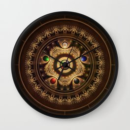 The Five Fractal Jeweled Elements of Qi Gong Wall Clock