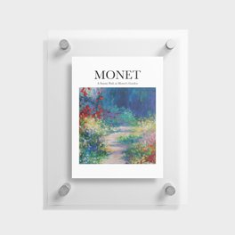 Monet - A sunny path at Monet's garden Floating Acrylic Print