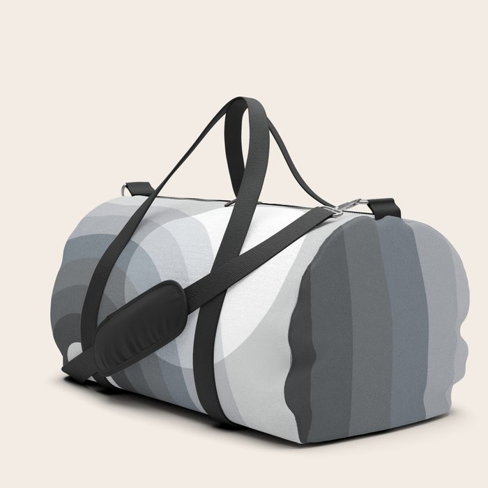 Mid Century Modern Geometric 80 in Charcoal, Grey and Navy Blue (Sun and Rainbow abstraction