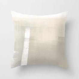 Beige and Taupe Geometric Abstract Throw Pillow