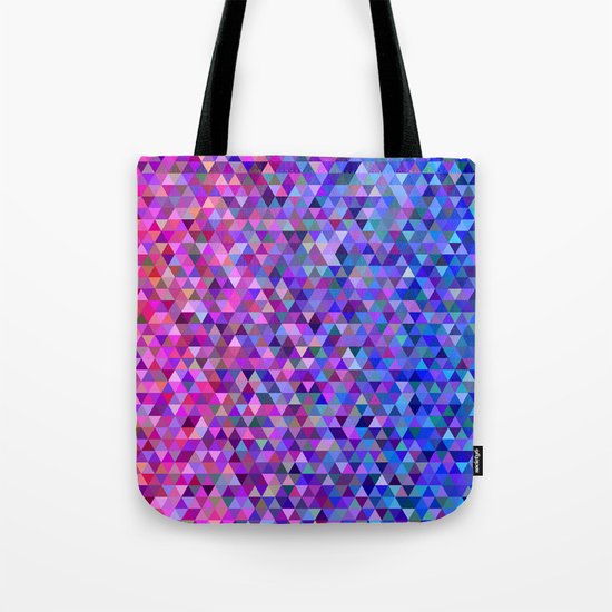 Pink and blue triangles Tote Bag