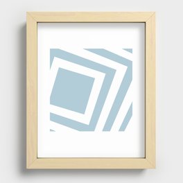 Baby blue squares background Recessed Framed Print