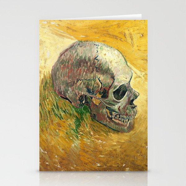 Van Gogh Skull Painting Stationery Cards