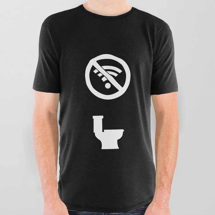 Wifi free zone All Over Graphic Tee