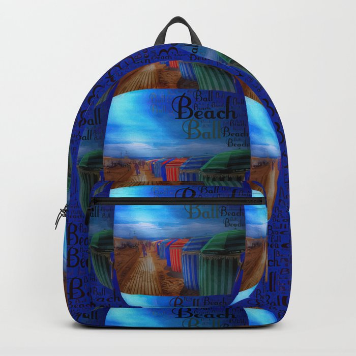Beach Ball Digital Illustration Art Print Backpack