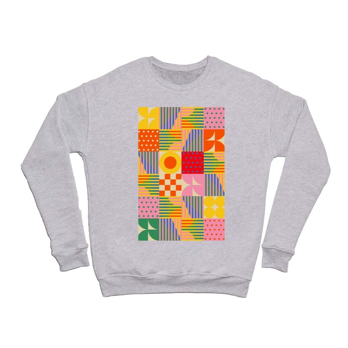 Happy Geometric Combo Crewneck Sweatshirt