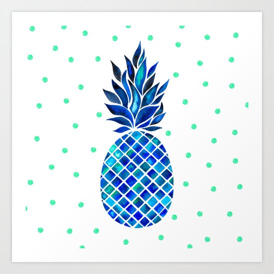 Maritime Pineapple Art Print