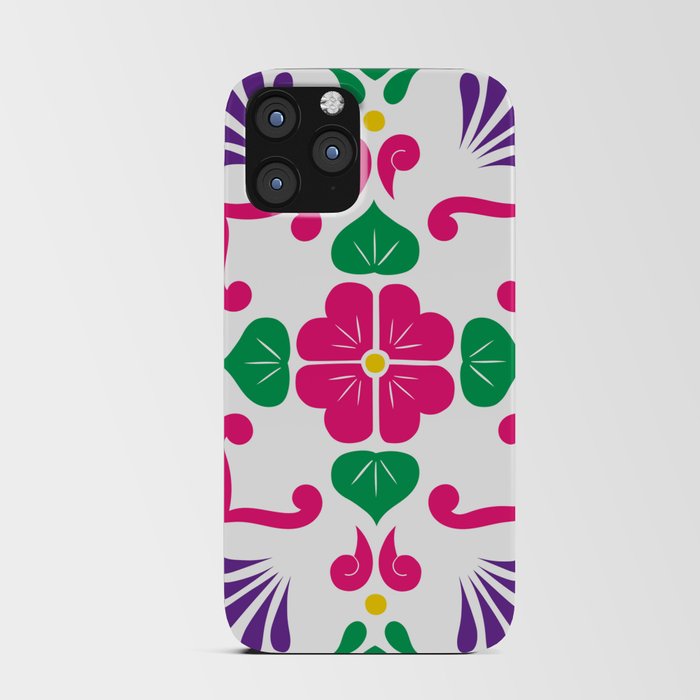 Pink 1, Framed Talavera Flower iPhone Card Case
